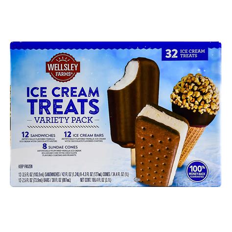 Wellsley Farms Ice Cream Treats Variety Pack, 32 ct. | BJ's Wholesale Club