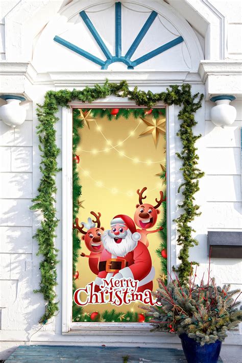 Merry Christmas Door Decor, Christmas Door Covers, Outdoor Christmas ...