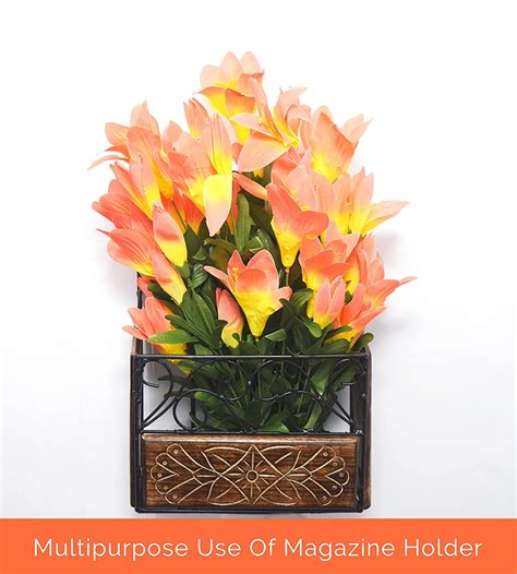 Wrought Iron Wall Mount Magazine Holder for Home | Newspaper, Book Hol ...