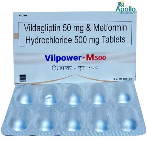 Vilpower-M 500 Tablet 10's Price, Uses, Side Effects, Composition ...