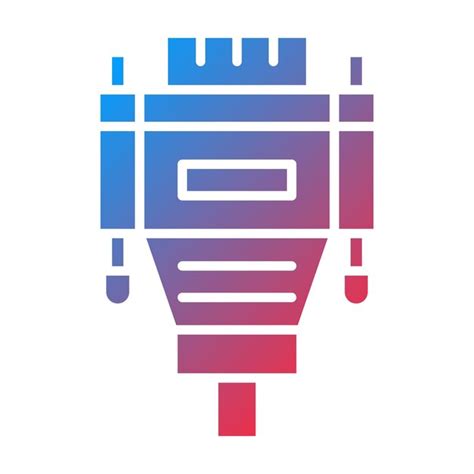 Vga cable icon vector image can be used for computer and hardware ...