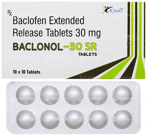 Baclonol 30 Sr Tablet 10 - Uses, Side Effects, Dosage, Price | Truemeds