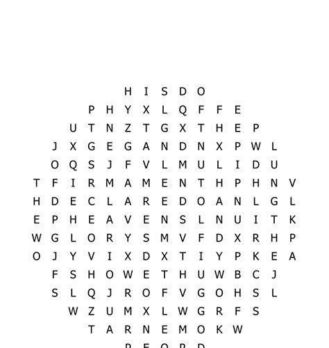 Psalm 19:1 - A Praise Crossword Puzzle