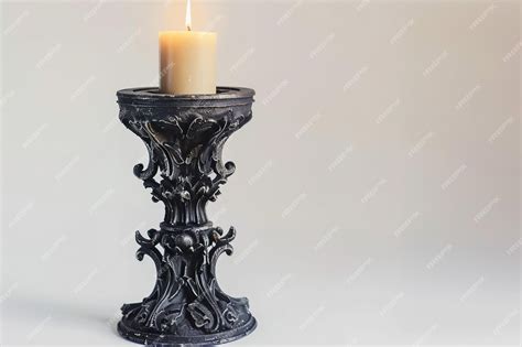 Premium Photo | Gothic Candle holder On White Background