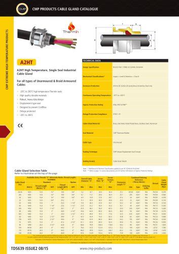 Industrial and Hazardous Area Cable Glands and Accessories - CMP ...