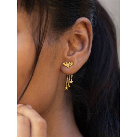 Buy Shaya by CaratLane Under The Stars Earrings In Gold Plated 925 ...