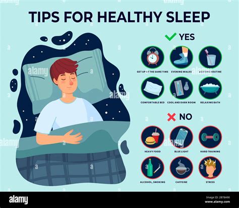 Healthy sleep tips infographics. Causes of insomnia, good sleep rules ...