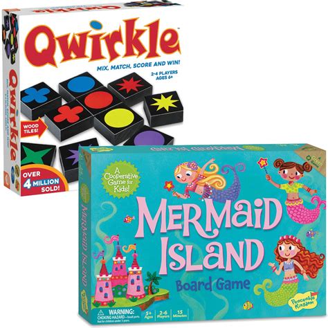 Buy MindWareQwirkle and Mermaid Island Board Games for Kids Family Game ...