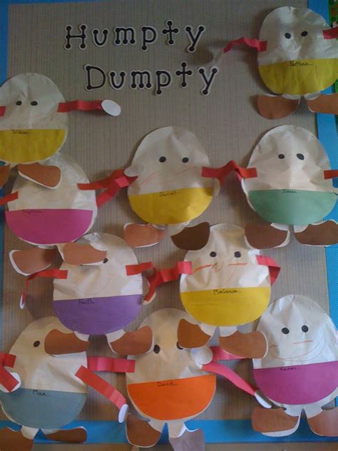 Humpty Dumpty Sat on a Wall… | Nursery rhyme crafts, Preschool crafts ...