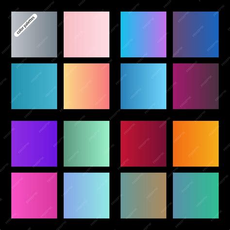 Premium Vector | Free vector gradient color palettes