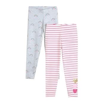 Hopscotch Girls Slim Fit Pack Of - 2 Leggings In Multicolor For Ages (2 ...