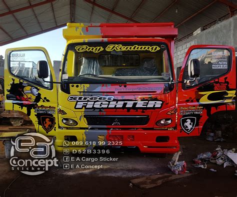 cutting sticker truck canter terbaru