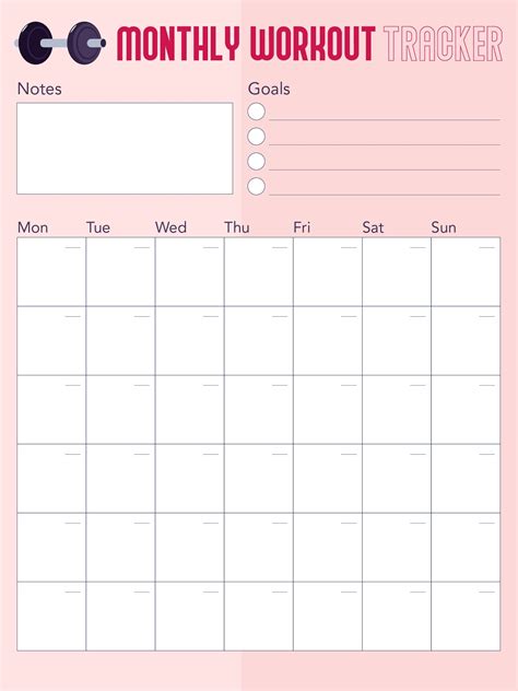 Monthly Exercise Log Printable 的图像结果