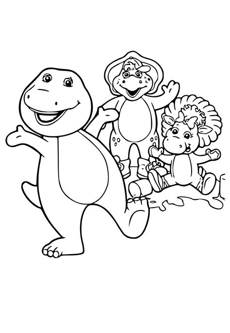 Barney The Dinosaur Coloring Pages