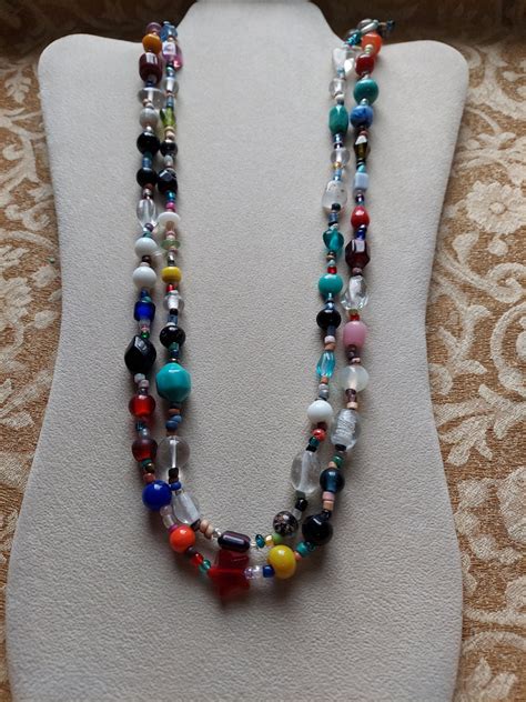 Etg88-glass Mardi Gras Beads From a New Orleans Carnival Paradelot of ...