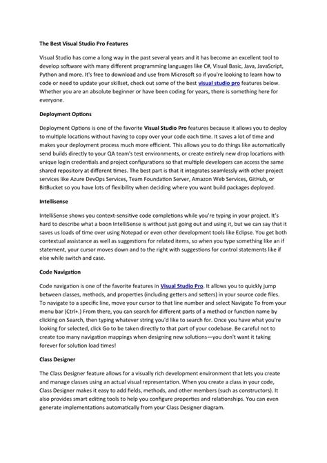 Image result for Best Visual Studio Examples
