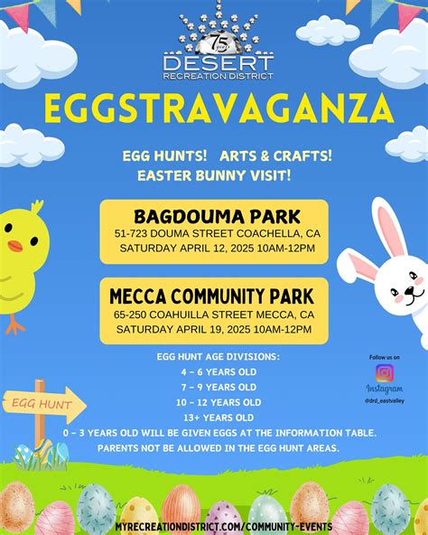 DESERT RECREATION DISTRICT | Join us for our upcoming Eggstravaganza ...