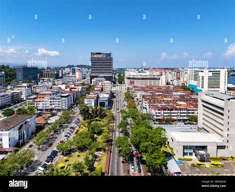 Aerial View of Kota Kinabalu City, Kota Kinabalu is the capital city of Sabah Malaysia Stock ...