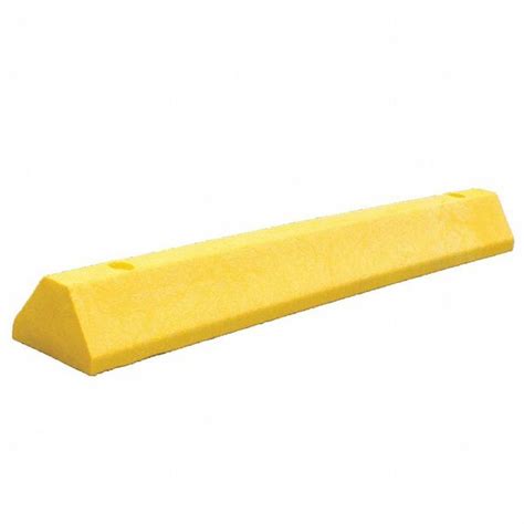 Plastics R Unique Parking Block, Deluxe, 4 ft., Yellow, Spikes D4PBY ...