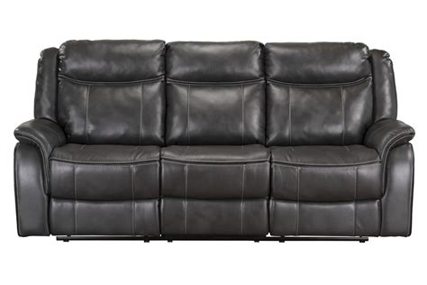 Avalon Charcoal Reclining Sofa with Drop Down Table at Gardner-White