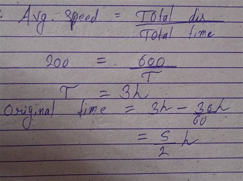 In a flight of 600km an aircraft was slowed down due to bad weather ...