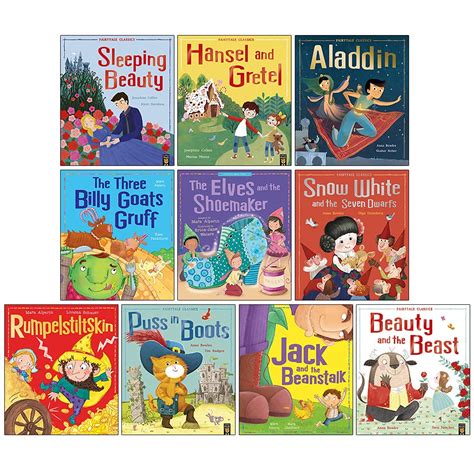 Buy Fairytale Classics 10 Picture Flat Children Books Collection Set ...
