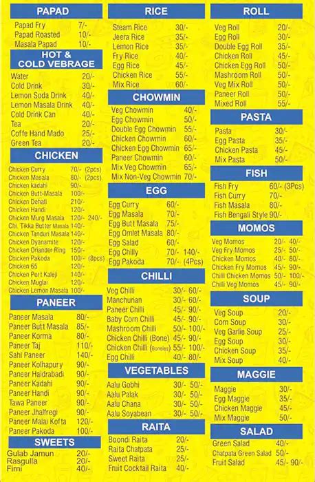 Menu at Madhuban Restaurant, Ranchi, Circular Rd