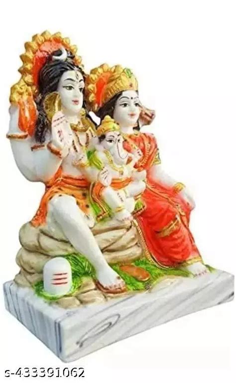 Lord Shiv Parivar Idol Shiv Parvati God Shiva Family Statue Spiritual ...