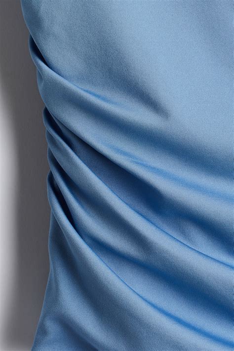 Women's Blue Gathered asymmetric vest top | H&M IN