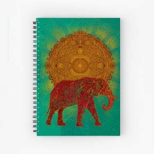 Furnish Marts Elephant Mandala Art A5 Size Wiro Bound Spiral Notebook ...