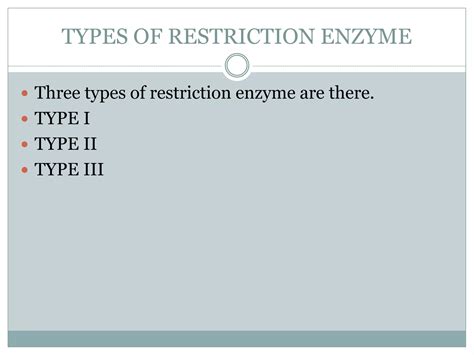 Restriction enzyme digestion | PPTX