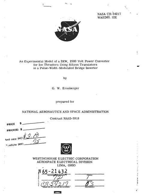 Buy An experimental model of a 2kw, 2500 volt power converter for ion ...