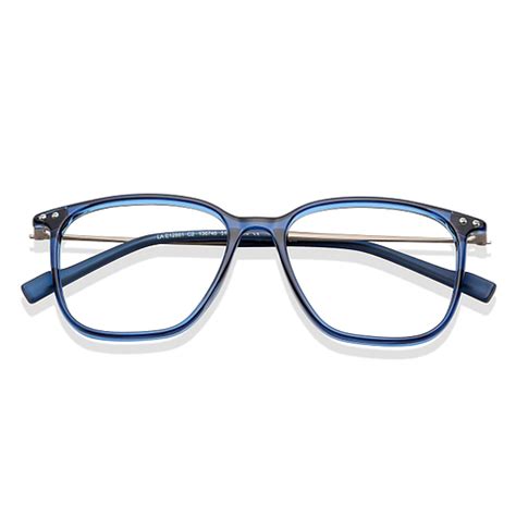 Buy Blue Transparent Gunmetal Blue Full Rim Square Lenskart Air fusion ...