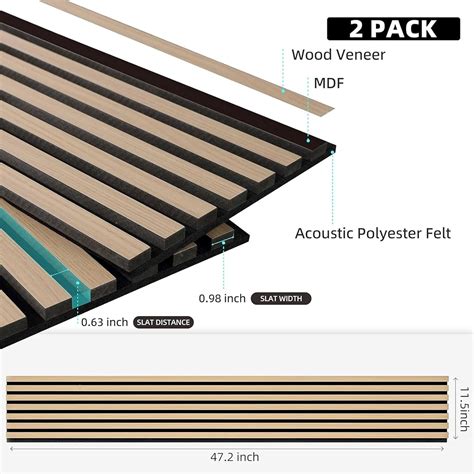 JINDOLI 47 Inch Wood Slat Acoustic Panels - Stylish India | Ubuy