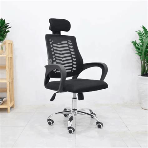 See related image detail. Mesh Office Chair with Chrome Base and Headrest - Pogo Furniture