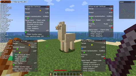 Wurst Hacking Client 的图像结果