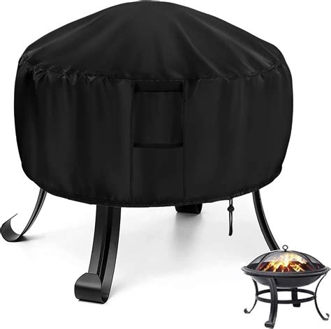 Amazon.com : Rilime Round Fire Pit Cover, 30 Inch Outdoor Firepit ...