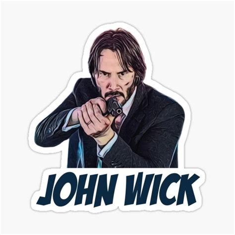 John Wick and Gun Sticker – InkyPrinty