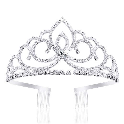 Buy Didder Silver Tiara Crystal Tiaras for Girls, Elegant Rhinestone ...