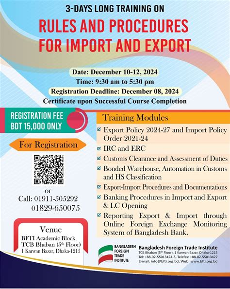 Rules and Procedures for Import and Export, Bangladesh Foreign Trade ...
