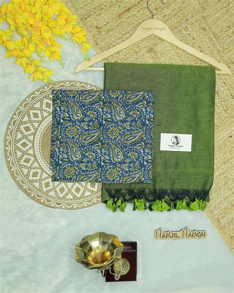 MARUDHANI COMBO (KHBBNN8) - Premium Khadi Saree with Unstitched blouse ...