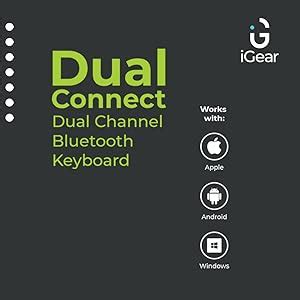 Amazon.in: Buy i Gear Dual connect Dual Channel Bluetooth Keyboard for ...