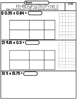 Image result for Decimals Using Area Model