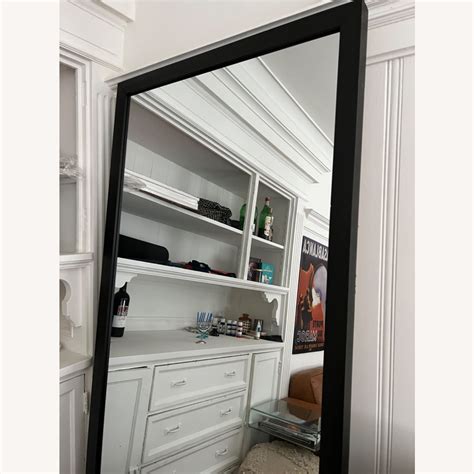 Black Framed Floor Mirror - AptDeco