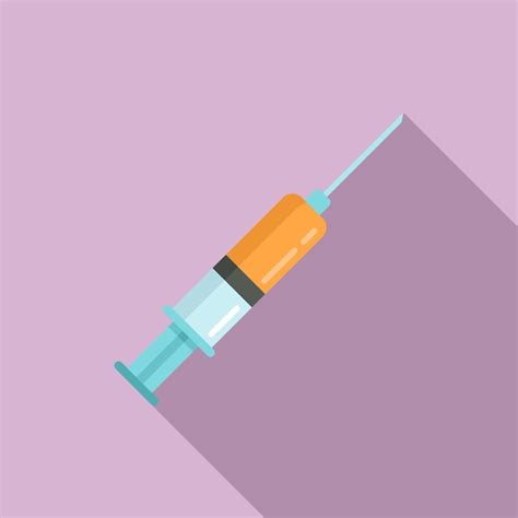 Ícone de seringa de catapora ilustração plana do ícone vetor de seringa ...