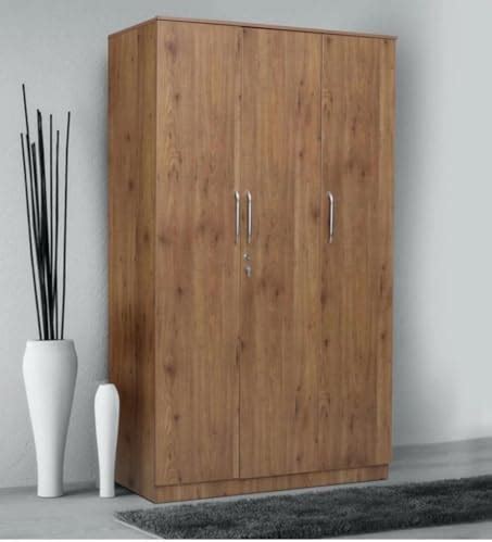 Caspian Furnitures Junglewood Textured 4 Door Wardrobe : Amazon.in ...