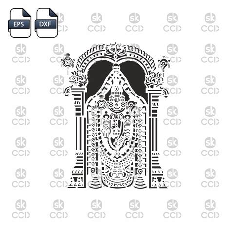 Buy Tirupati Balaji | Indian God | Laser Cutting Design | DXF Vector ...