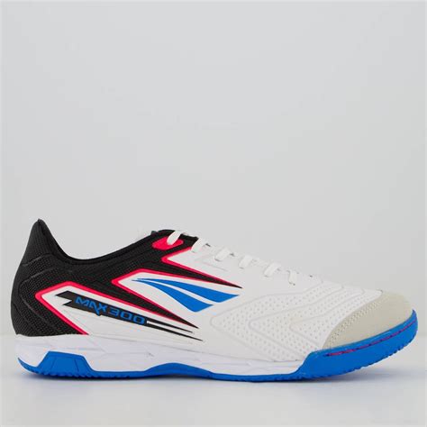 Chuteira Penalty Max 300 Futsal Branca e Azul