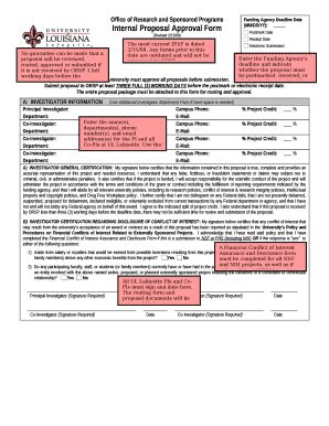 Internal Proposal Approval Doc Template | pdfFiller