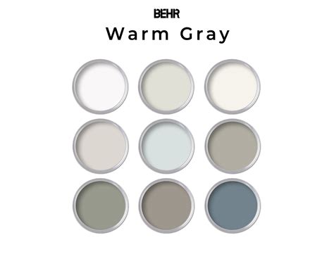 Behr Warm Gray Paint Color Palette | Whole House Interior Paint Palett ...